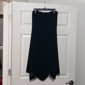 MSK Black Velvet Maxi Skirt Evening Event Goth